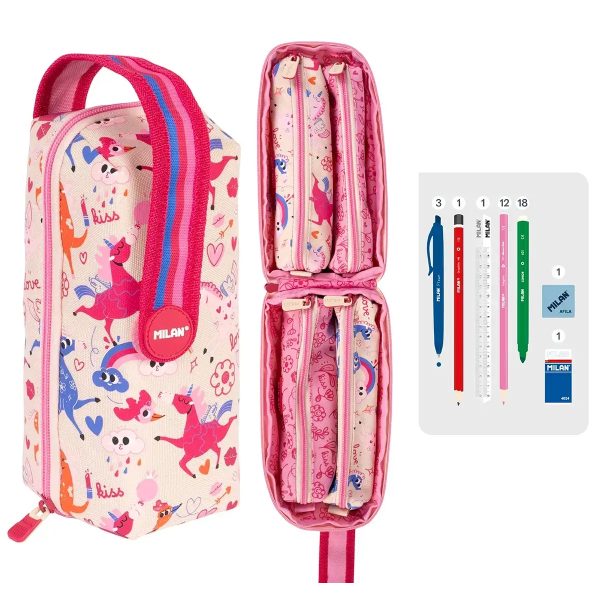 Estojo Flowicorn Kit 4 Estojos c/ Conteúdo Sortido