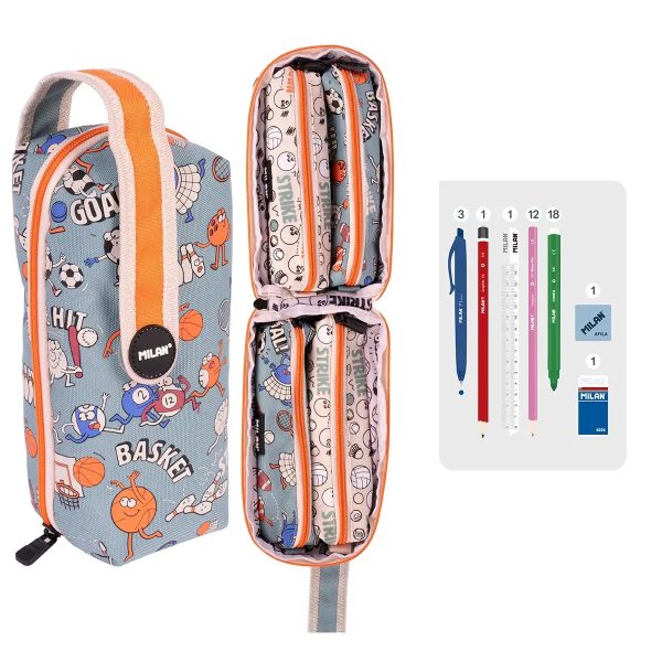 Estojo Sports Kit 4 Estojos c/ Conteúdo Sortido