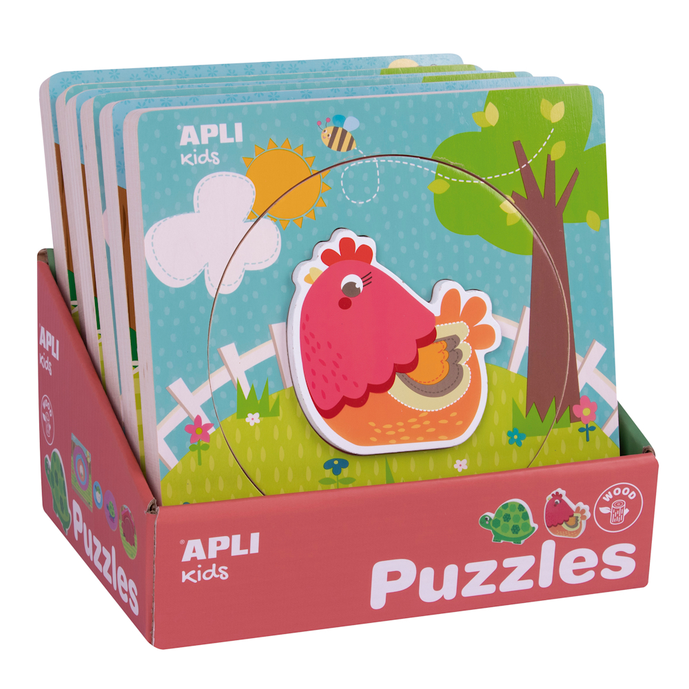 Puzzle Jogos Camadas Animais Exp.6un.