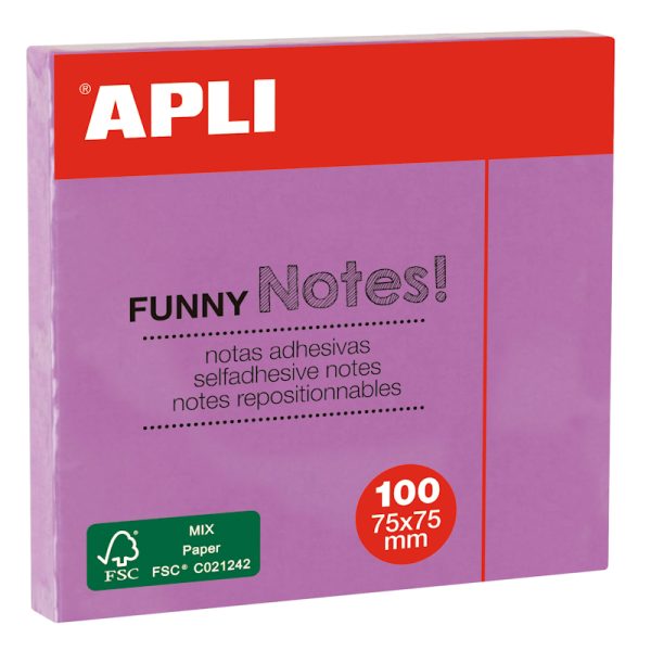 Notas Adesivas Lilás Pastel 75x75 - 100fls. - 12 Packs