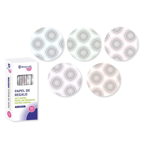 Papel Embrulho Mandalas 70x200cm Exp.50un.