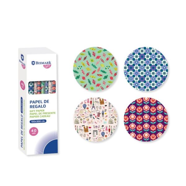 Papel Embrulho Todo Tiempo 100x300cm Exp.40un.
