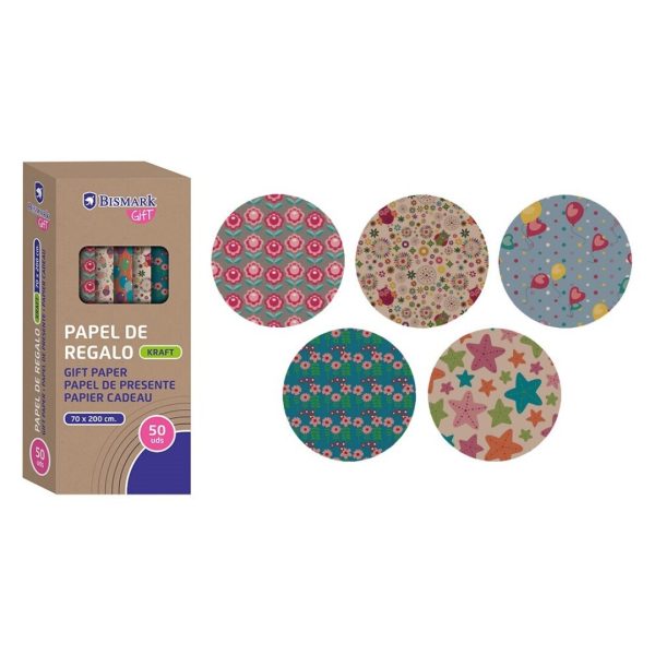 Papel Embrulho Kraft 70x200cm Exp.50un.