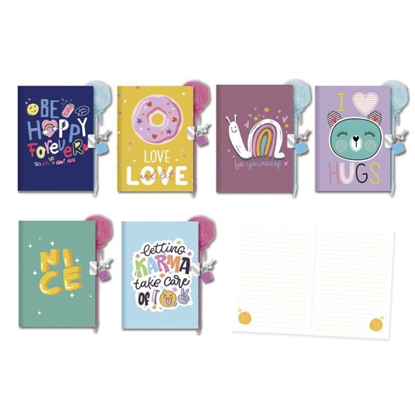 Diário A5 c/Cadeado + Esferográfica Exp.12un.