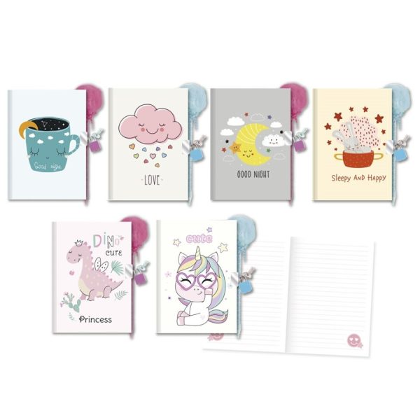 Diário A5 c/Cadeado + Esferográfica Exp.12un.