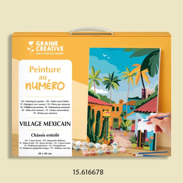 Kit Pintura c/Números - Moldura c/Tela