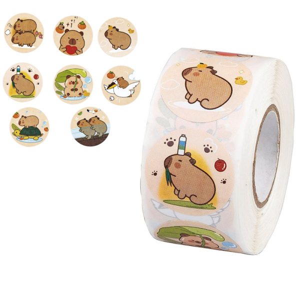 Stickers Decorativos Capybara Ø25mm - 500un.