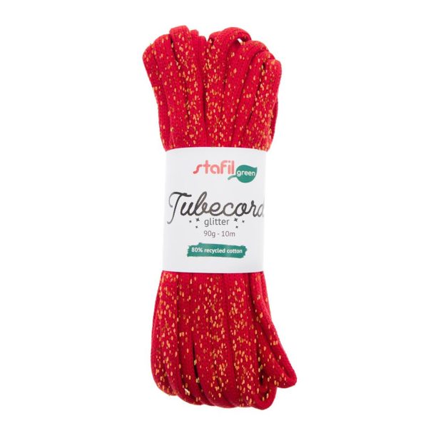 Fio Tubo Glitter 90gr. - 10Mts. Vermelho
