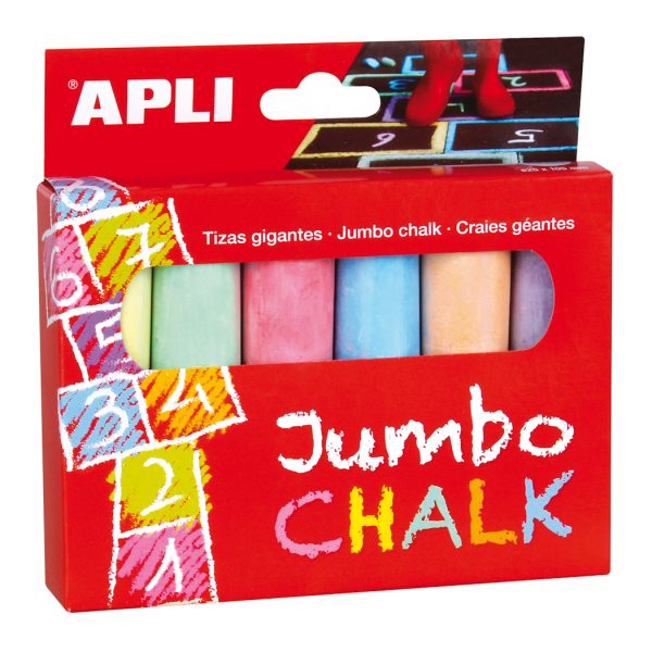 Giz Cores Sortidas Jumbo Apli Cx.6un.