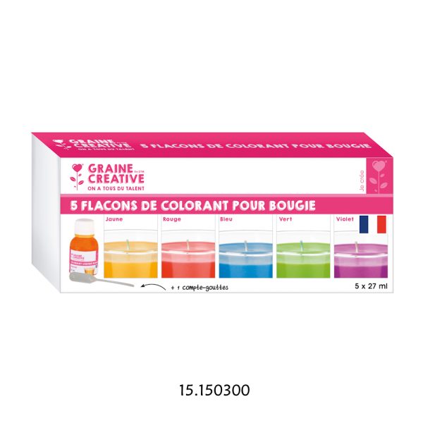 Corante p/ Vela 5 Cores x 27ml
