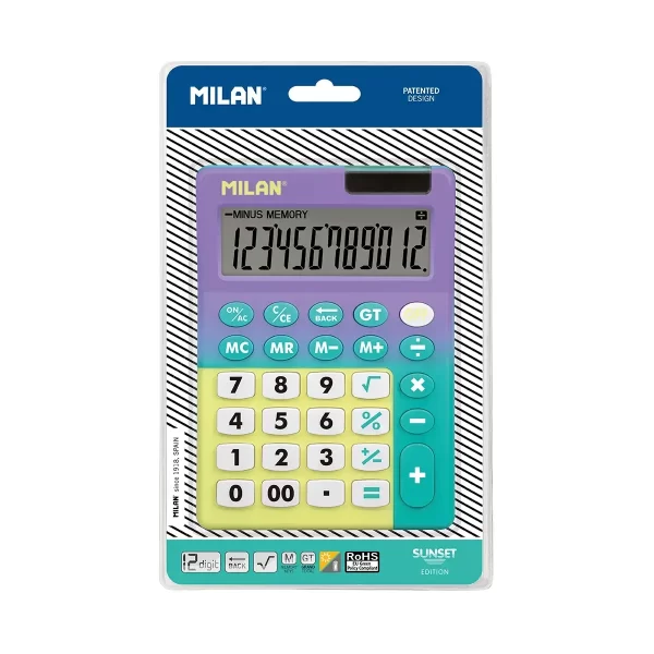 Calculadora 12 Dígitos Sunset Milan