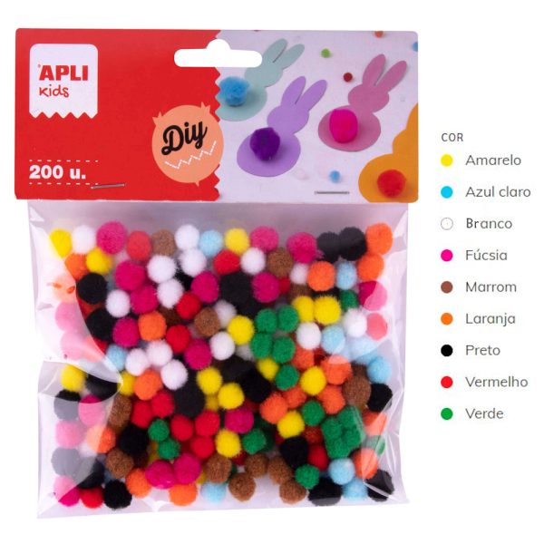 Pompons Mini Ø8mm - 200un.