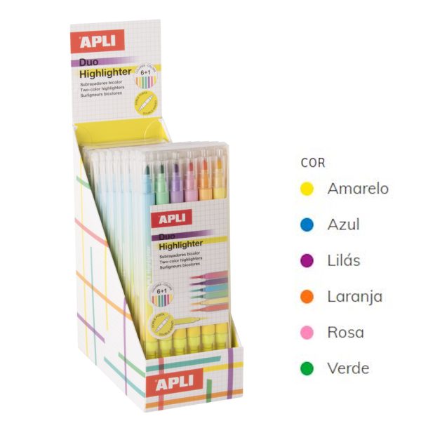 Marcadores Sublinhadores Fluor Exp.10un.