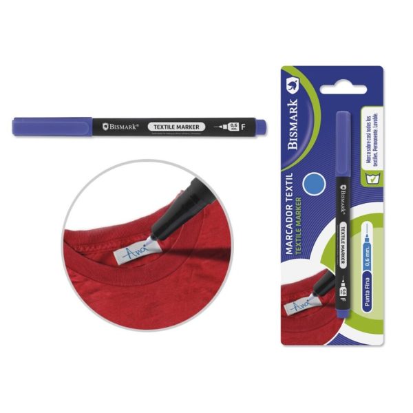 Marcador Têxtil Permanente Azul 0.6mm