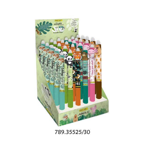 Esferográfica Gel Fun Animals Apagável Exp.30un.