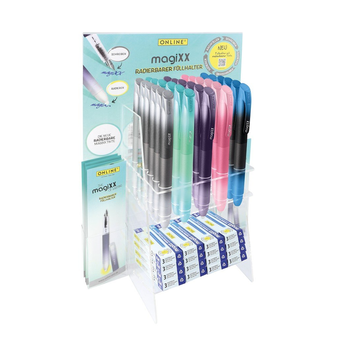 Caneta Tinta Apagável + Recargas - Exp.30un.