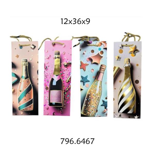 Saco Papel Garrafa 12x9x36