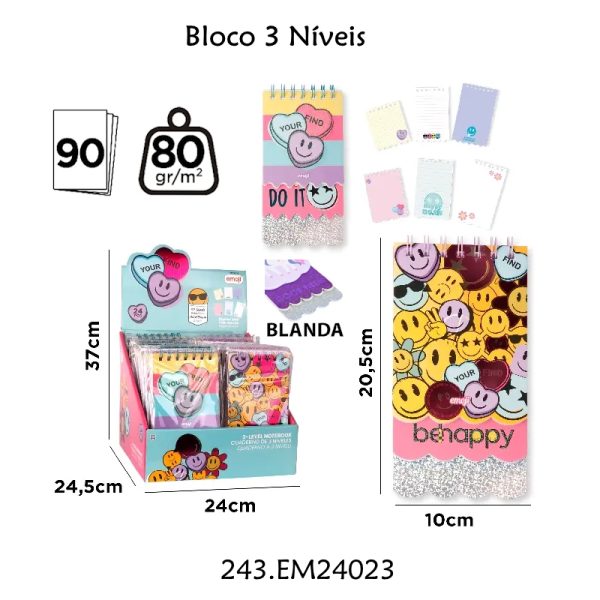 Bloco 3 Níveis Be Happy Exp.24un.