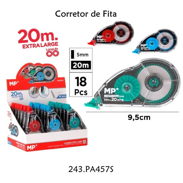 Corretor Fita 5mm x20mts - Exp18un.