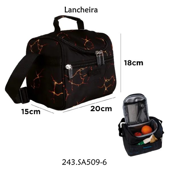 Lancheira Preta Ouro