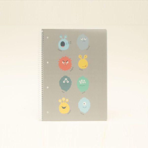 Caderno Espiral Capa PP A4 48F/90gr Paut. B`Log Play Me Monster