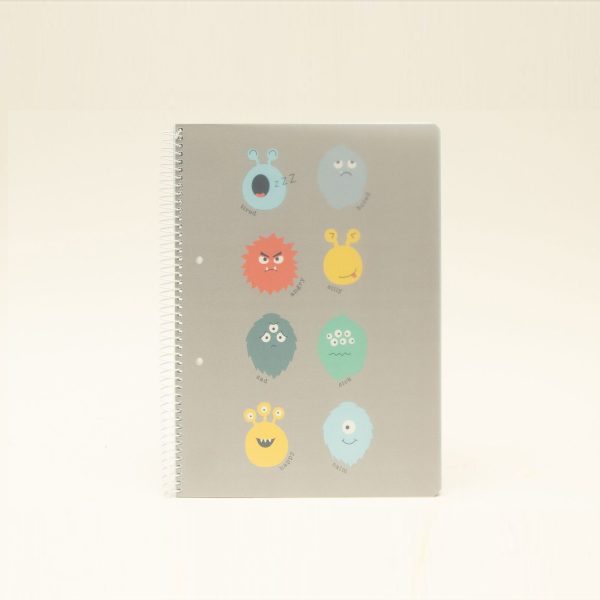 Caderno Espiral Capa PP A5 48F/90gr Paut. B´Log Play Me Monster