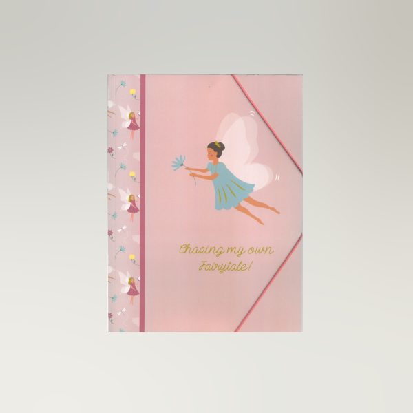 Capa A4 4 Cart. c/3 Abas Elást. Blog Fairies Tale