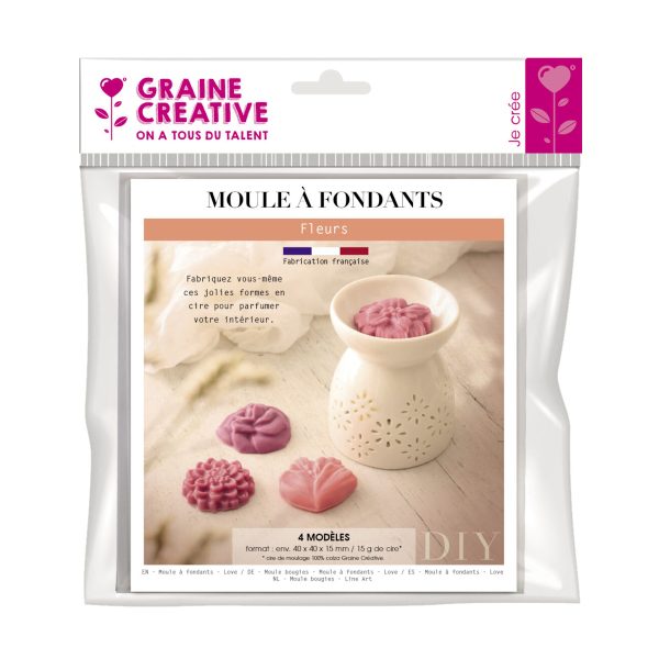 Molde Flowers p/Velas 4 Modelos