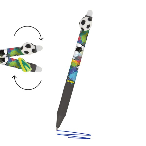 Esferográfica Gel Soccer Spin Apagável Pack.3un.