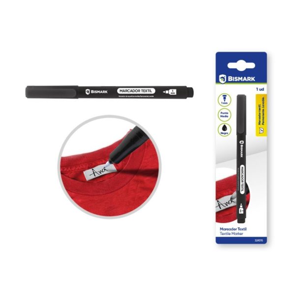 Marcador Textil Permanente Preto