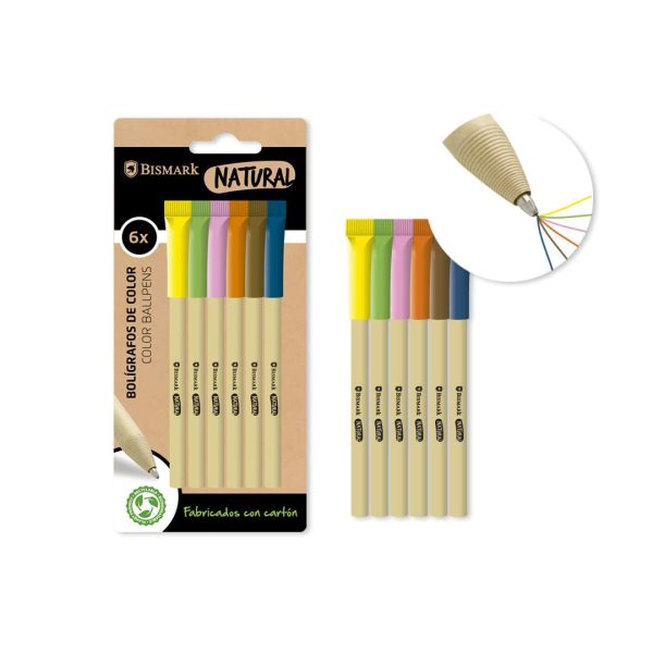 Esferográficas de Cor Blst.6un.