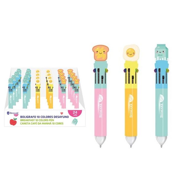 Esferográfica Breakfast 10 Cores Exp.24un.