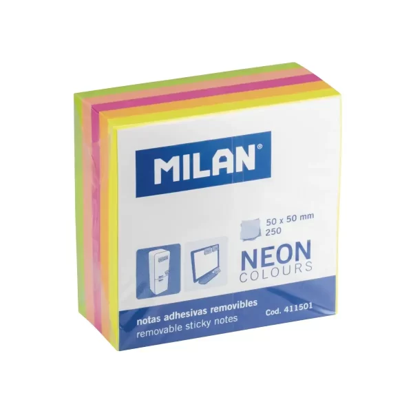 Bloco Notas Adesivo Neon 50x50mm