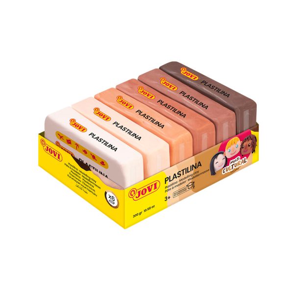 Plasticina Multicultural 50gr.  Cx.6un.