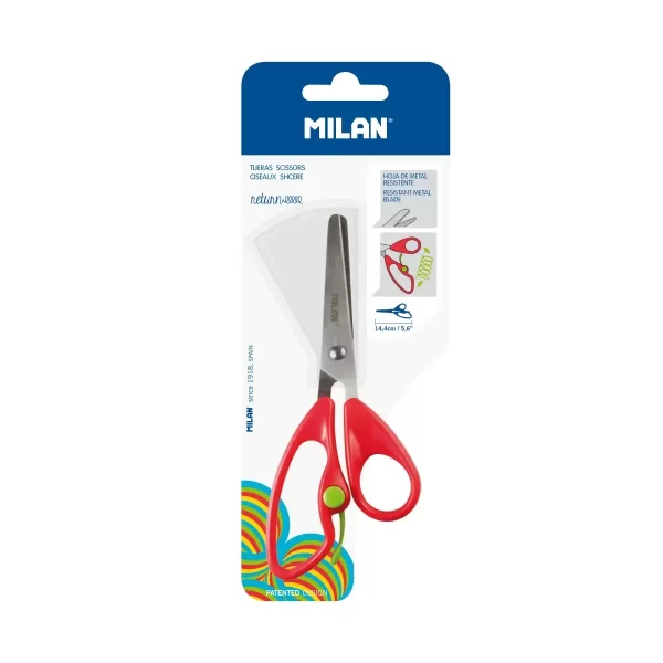 Tesoura Retorno Vermelha 144mm