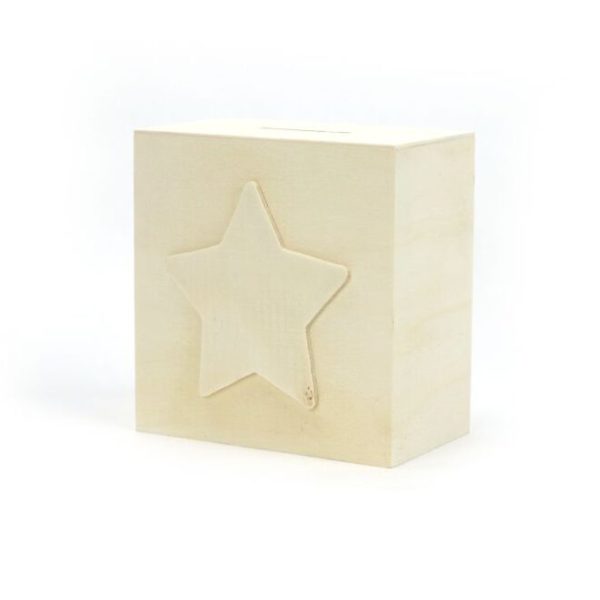 Mealheiro Madeira Estrela 100x100x60mm