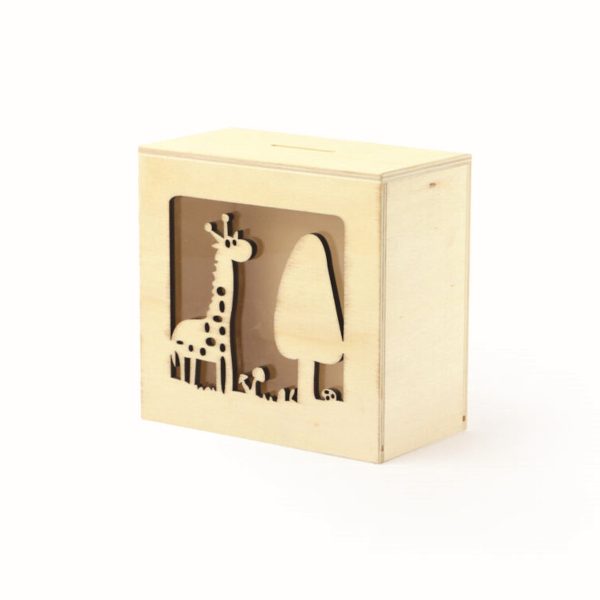 Mealheiro Madeira Girafa 130x130x70mm