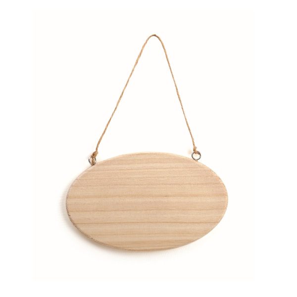 Placa Madeira p/Pendurar 100x95x3mm