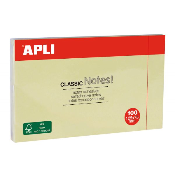 Notas Adesivas Standard 125x75 - 100fls. Pack 12un.