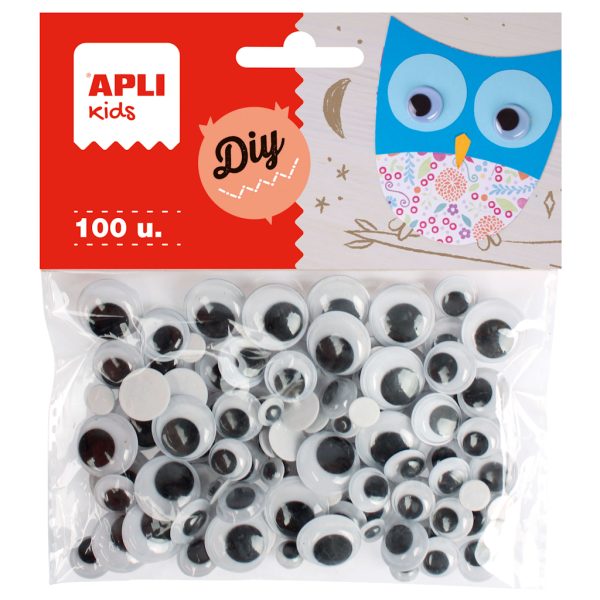 Olhos Moveis Redondos Adesivos ØSortido 100un.