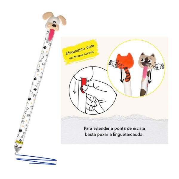 Esferográfica Gel Dog Apagável Pack.3un.