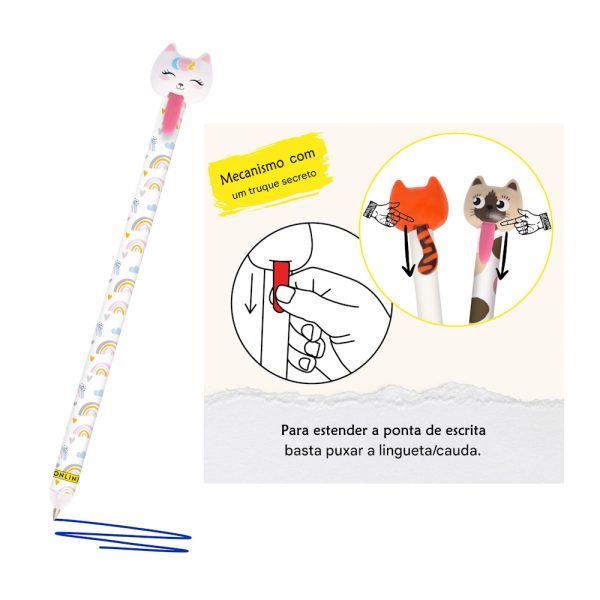 Esferográfica Gel Cat Apagável Pack.3un.