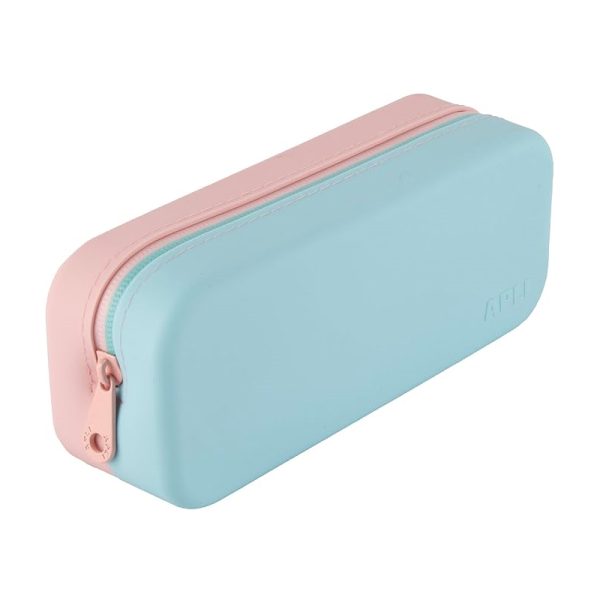 Estojo Silicone Bicolor Azul/Rosa