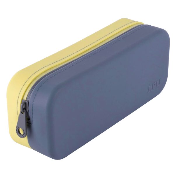 Estojo Silicone Bicolor Azul/Amarelo
