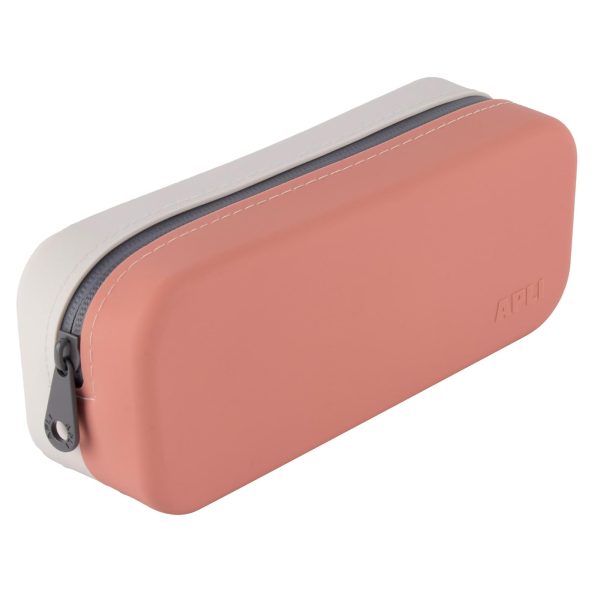 Estojo Silicone Bicolor Rosa/Cinza