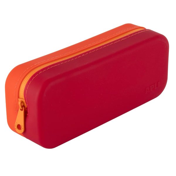 Estojo Silicone Bicolor Vermelho/Laranja