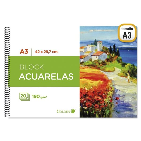 Caderno Desenho A3 Aguarela 190gr 20fls.