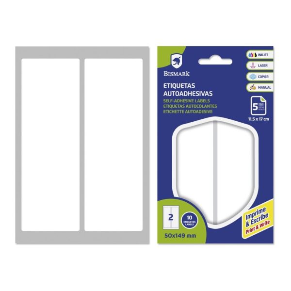 Etiquetas Adesivas Brancas 50x149mm 5fls