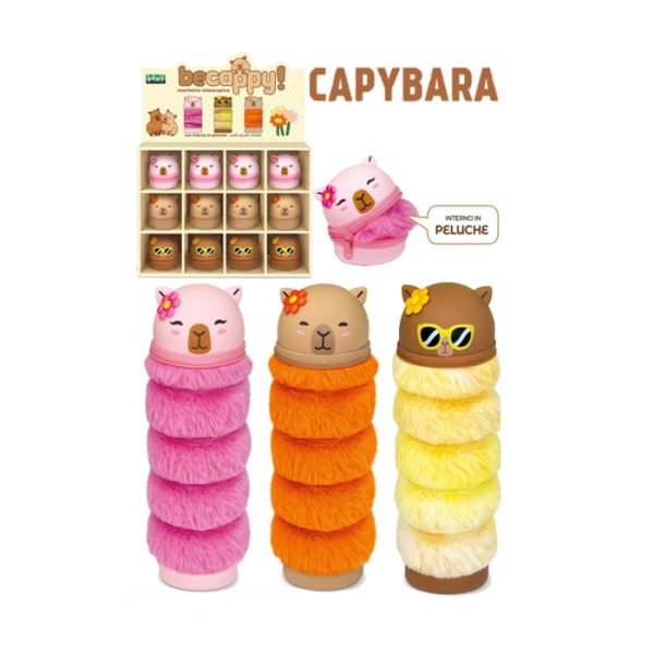 Estojo Silicone c/Peluche Capybara Exp.12un.