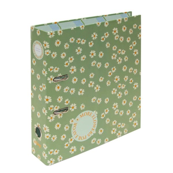 Pasta Arquivo A4 LL B`Log Flowers Green